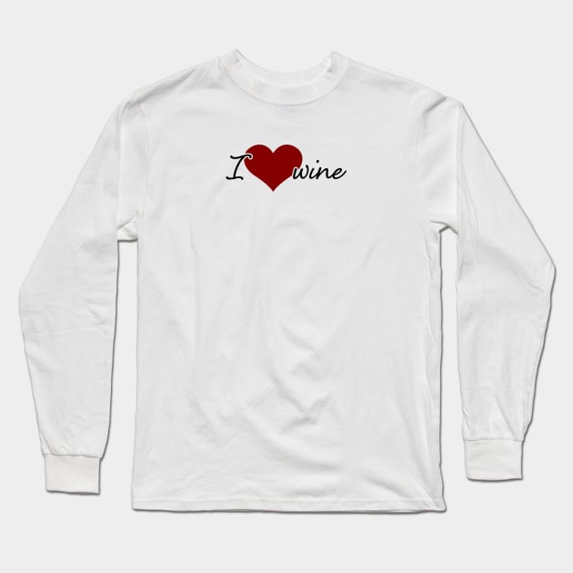 I love wine Long Sleeve T-Shirt by PAVOCreative